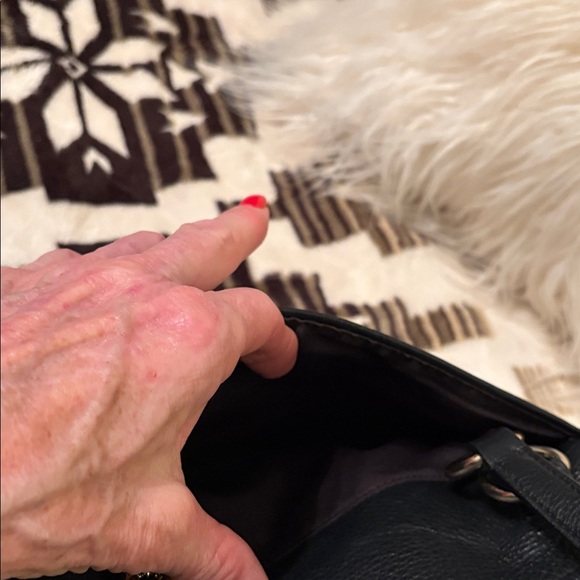 Coach Colette Black Pebbled Leather Tote - Picture 9 of 10